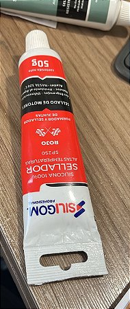 Sellador altas temperaturas silicona 100% Siligom 50 gramos rojo.
