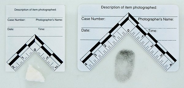 Balanças fotográficas em formato de L com adesivo
