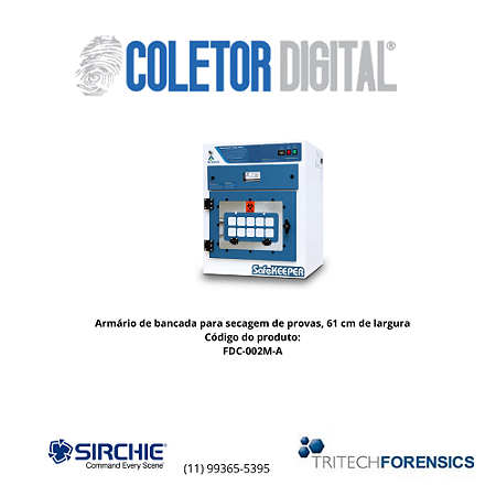 Armário de bancada para secagem de provas, 61 cm de largura