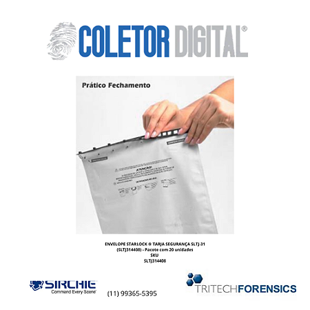 ENVELOPE STARLOCK ® TARJA SEGURANÇA SLTJ-31 (SLTJ314408) - Pacote com 20 unidades