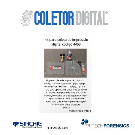 kit para coleta de impressao digital codigo 4453