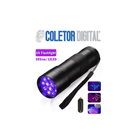 Lanterna UV 395nm Profissional – Detecta Manchas e Fluídos