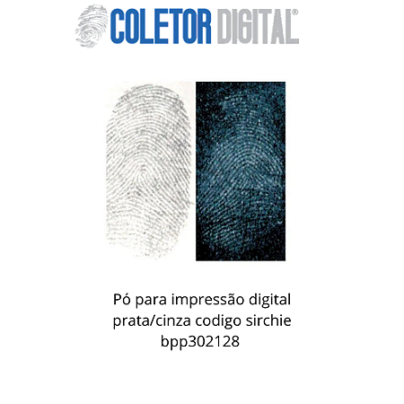 Pó para impressões digitais prateado/cinza 3785ml (128 oz)