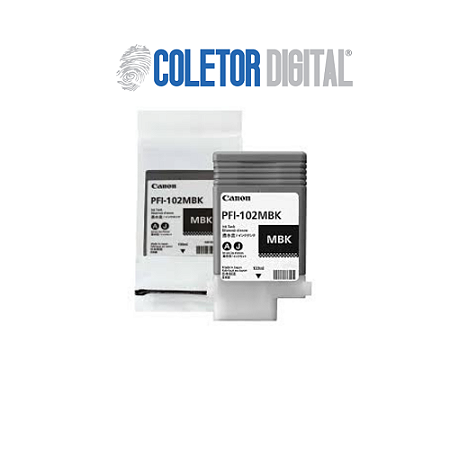 Cartucho de Tinta Canon PFI102MBK Preto Matte p/ Plotter