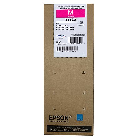 Cartucho T11A32A (T11A3) Epson Original | WF-C5810, WF-C5390, WF-C5310, WF-C5890, WF-C5810, WF-C5390, WF-C5310, WF-C5890 Magenta | Produto Oficial