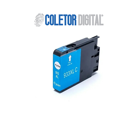 Cartucho Compatível 933 XL Ciano Para Impressoras HP OfficeJet