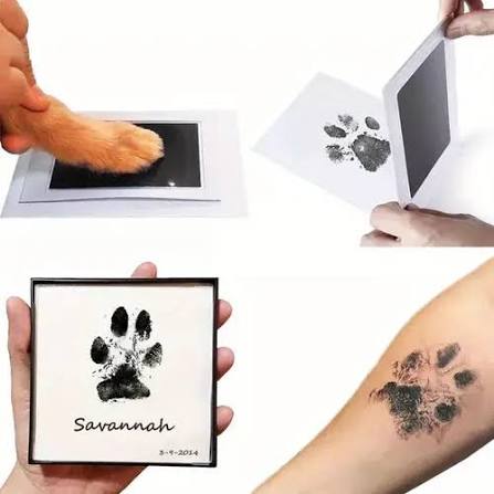 Memorial Impressão Patinha Gato Preta