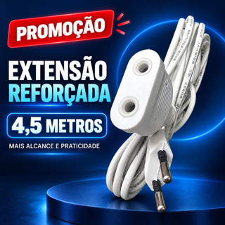 Extensão Elétrica Branca 4,5m com Tomada