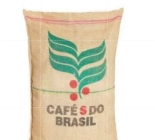 Saco De Estopa (novo) Juta Café Do Brasil 70x95cm De 60 Kg -  COM ESTAMPA
