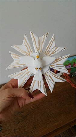 Divino em Madeira, Branco 17x17