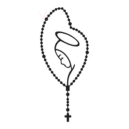 Adesivo Terço Nossa Senhora M