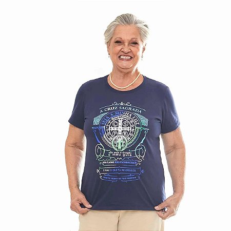 Camiseta Medalha de São Bento, Feminina, XG