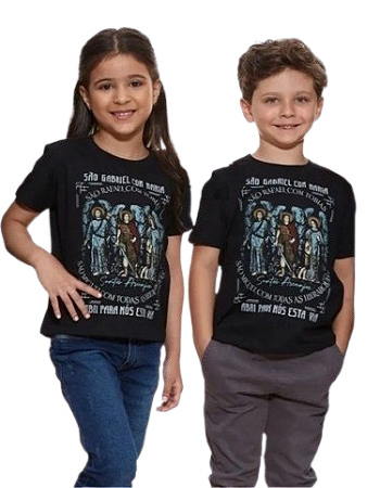 Camiseta Arcanjos, Infantil, 10 Anos