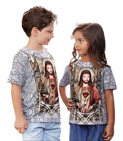 Camiseta Sagrado Coração, Infantil, 4 Anos