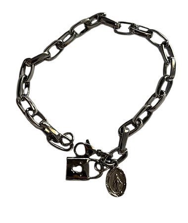 Pulseira Cadeia de Consagração de Nossa Senhora das Graças - Inox