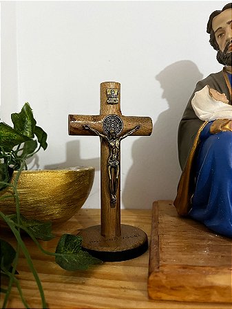Crucifixo de Mesa e Parede, redondo, 12 cm