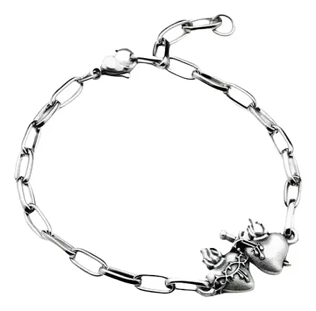 Pulseira Aço Inox, Prateado dos Sagrados Corações