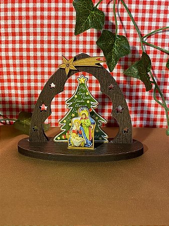 Presépio arvore de natal imbuia marrom