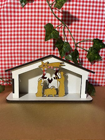 Presépio capela natal branco