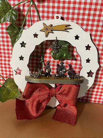 Guirlanda presépio com laço