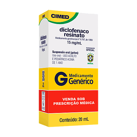 DICLOFENACO RESINATO - 15MG/ML -  GTS  20ML