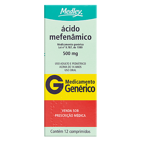 ÁCIDO MEFANÂMICO 500 MG X 12 COMPRIMIDOS