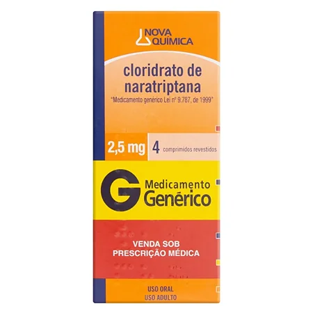 NARATRIPTANA 2,5 MG X 4 COMPRIMIDOS