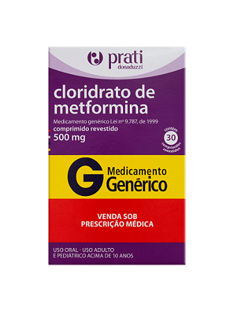 CLORIDRATO DE METFORMINA - 500 MG X 30 COMPRIMIDOS