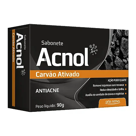 SABONETE ACNOL 90G - CARVÃO ATIVADO