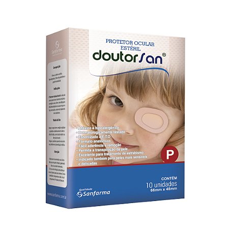 PROTETOR OCULAR ESTERIL - TAMANHO P  - C/ 10 UNIDADES