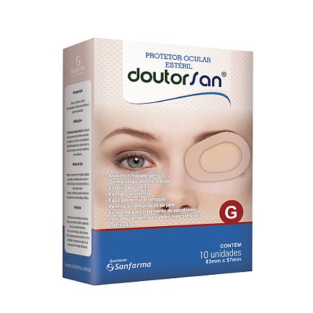 PROTETOR OCULAR ESTERIL - TAMANHO G  - C/ 10 UNIDADES