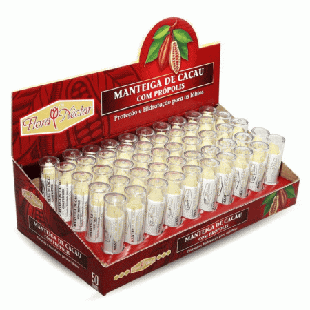 MANTEIGA DE CACAU C/ PROPOLIS DISPLAY C/ 50 X 3,5G  - BATOM