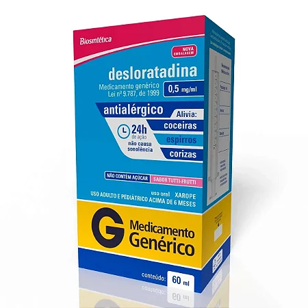 DESLORATADINA 0,5 MG/ML X 60 ML - XAROPE