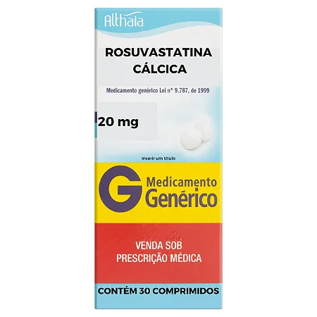 ROSUVASTATINA CALCICA 20 MG X 30 COMPRIMIDOS
