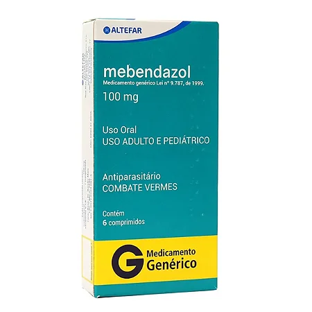 MEBENDAZOL 100 MG X 6 COMPRIMIDOS