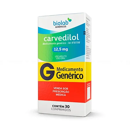 CARVEDILOL 12,5 MG X 30 COMPRIMIDOS