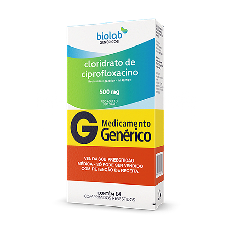CLORIDRATO DE CIPROFLOXACINO 500 MG X 14 COMPRIMIDOS