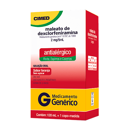 MALEATO DE DEXCLORFENIRAMINA 0,4MG/ML +BETAMETASONA 0,05 MG/ML X 120 ML -XAROPE