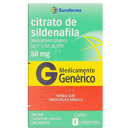 CITRATO DE SILDENAFILA 50 MG X 4 COMPRIMIDOS