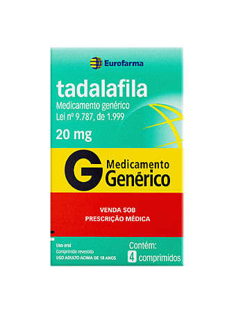 TADALAFILA 20 MG X 4 COMPRIMIDOS