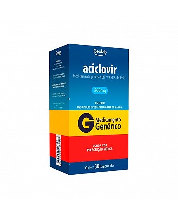 ACICLOVIR 200 MG X 30 COMPRIMIDOS