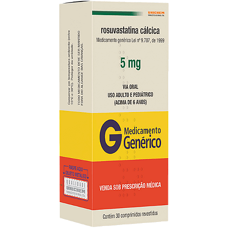 ROSUVASTATINA 5 MG X 30 COMPRIMIDOS