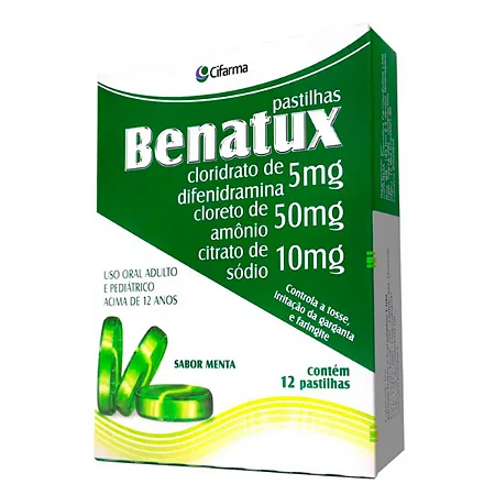 BENATUX - C/ 12 PASTILHAS - SABOR MENTA