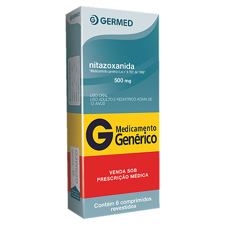 NITAZOXANIDA 500 MG X 6 COMPRIMIDOS