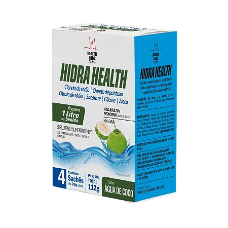 HIDRA HEALTH - C/ 4 SACHES X 28G - AGUA DE COCO