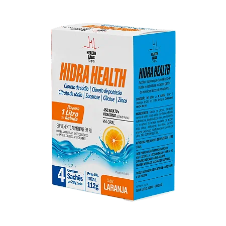 HIDRA HEALTH - C/ 4 SACHES X 28G - LARANJA