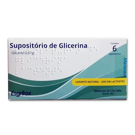 SUPOSITORIO DE GLICERINA - C/ 6 UNIDADES - ADULTO