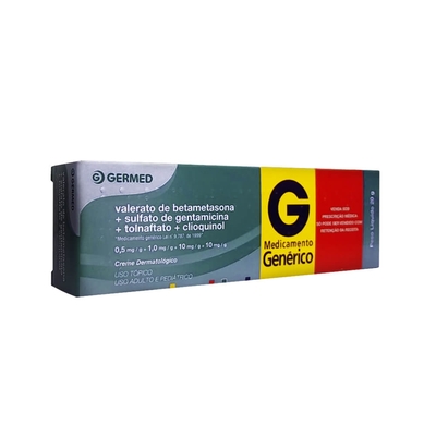 VALERATO DE BETAMETASONA  0,5 MG/G + SULFATO DE GENTAMICINA 1MG/G + TOLNAFTATO 10MG/G + CLIOQUINOL 10MG/G - CREME X 20 G