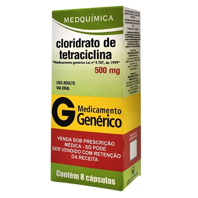 CLORIDRATO DE TETRACICLINA -  500 MG X 8 CAPSULAS