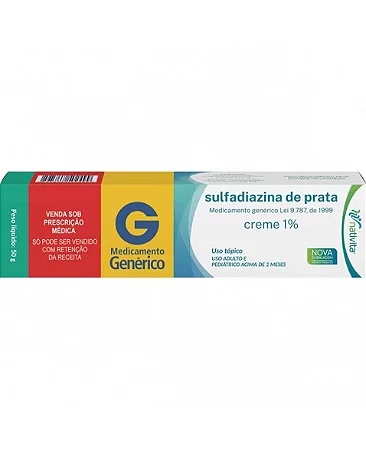 SULFADIAZINA DE PRATA 10 MG/G - CREME X 50G